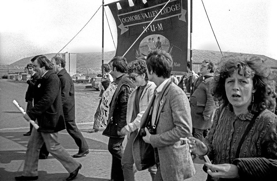 A picture taken during the miners' strikes, a key moment in the fight for better standards of work..