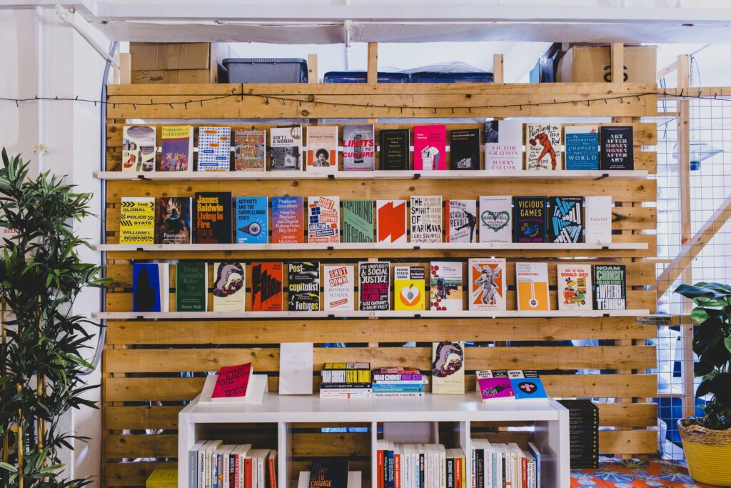 Bookshelf from the Radical Reading Room.