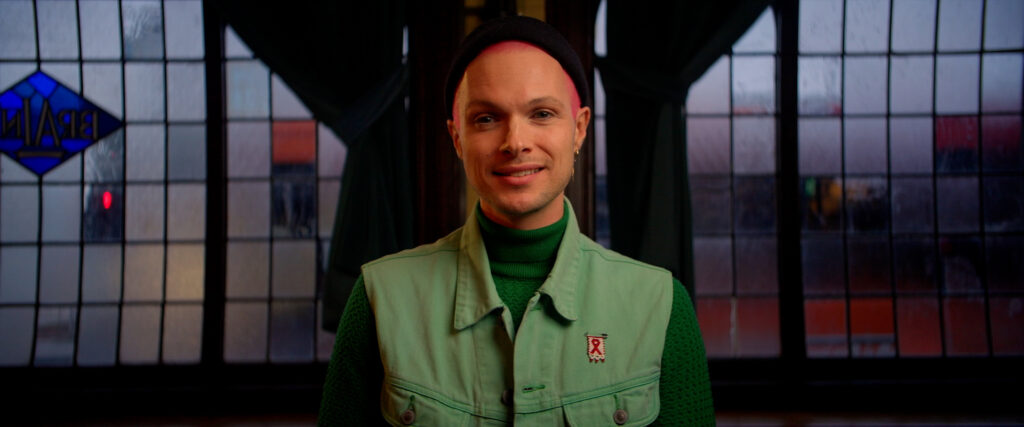 A still of Nathaniel J Hall in La Mamma morta, a new short film to combat HIV stigma from WNO