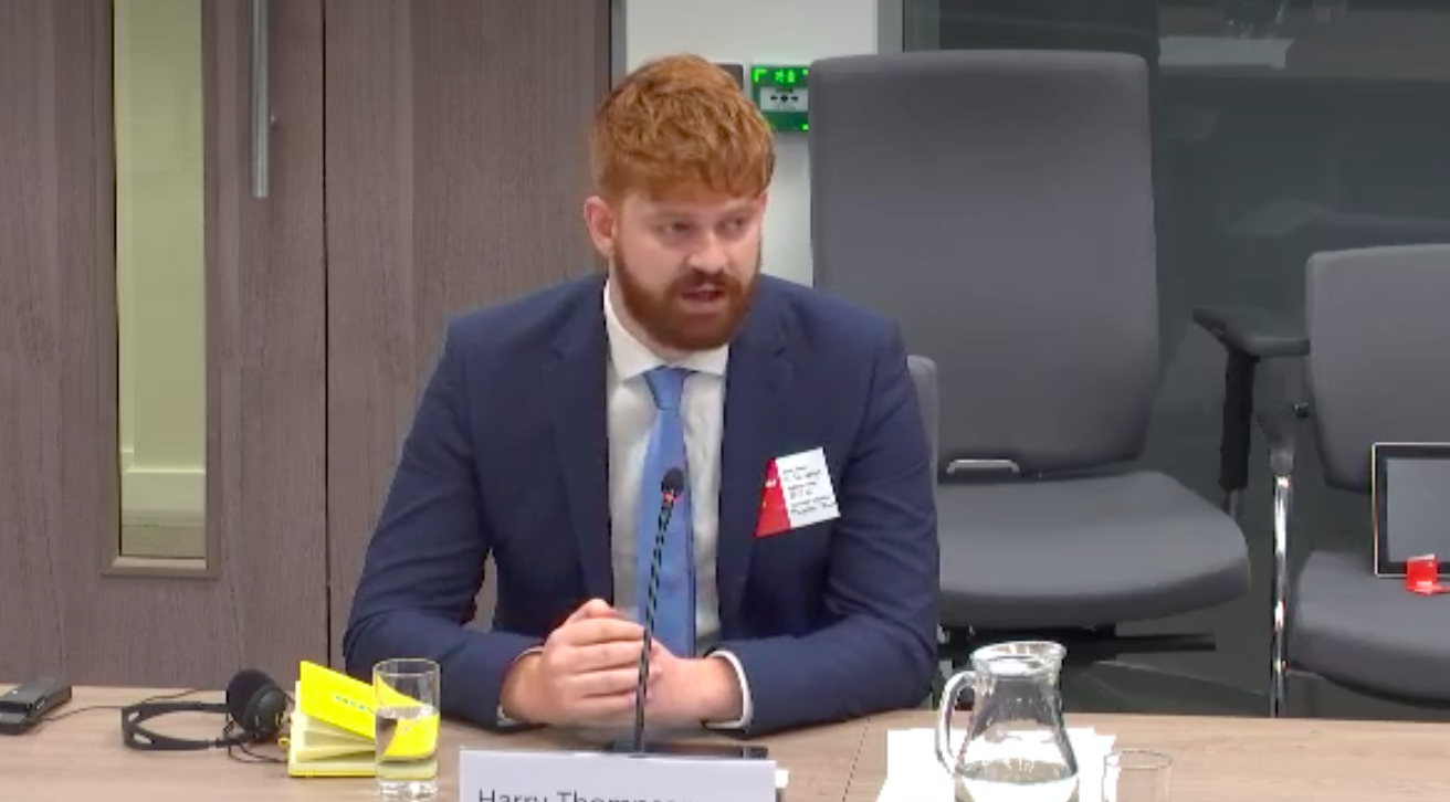 Harry Thompson gave evidence on local community assets.