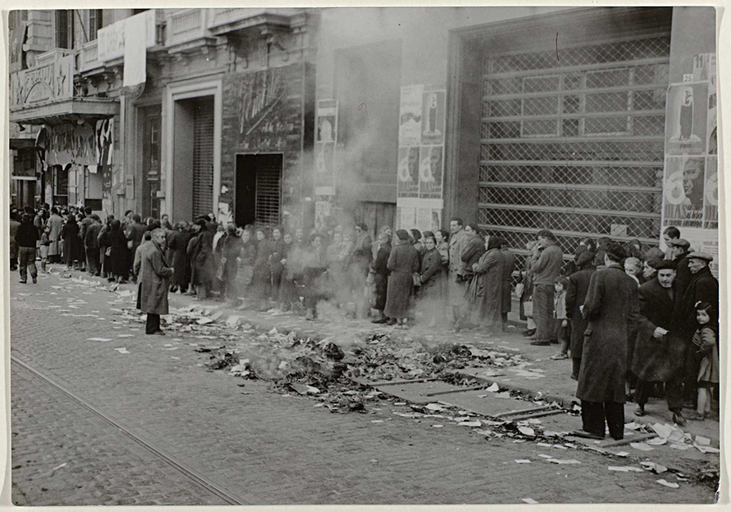 A photograph of the destructions caused by the Spanish Civil War