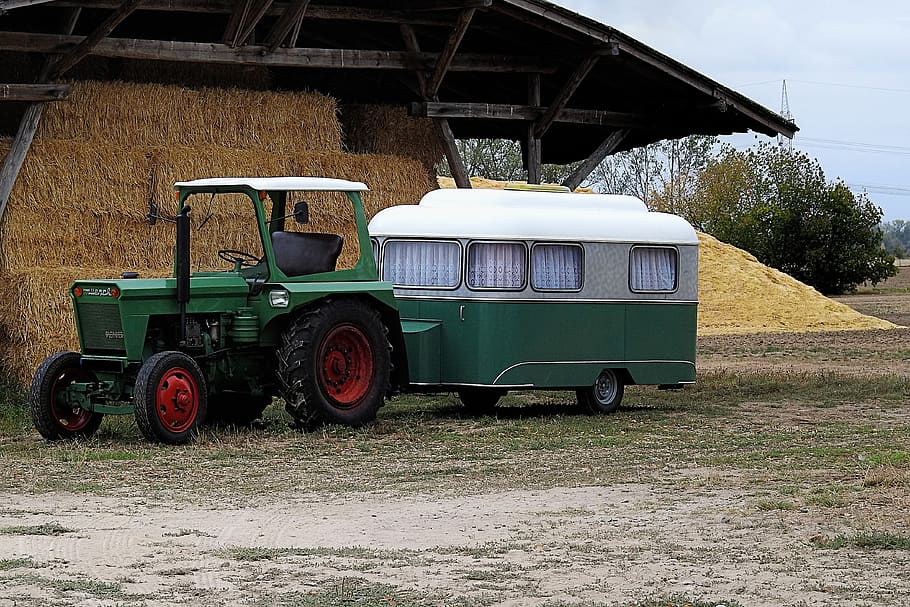 Caravan on a farm
